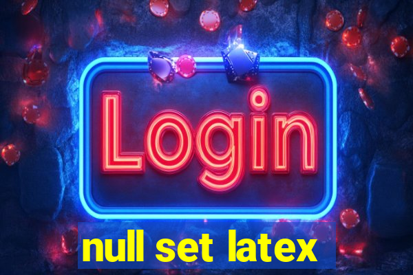 null set latex